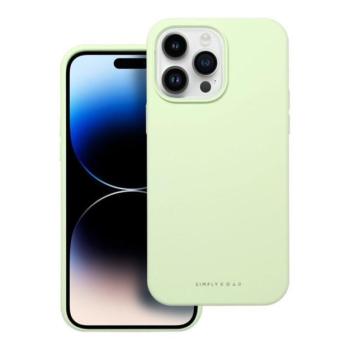 Roar Apple iPhone 14 Pro Max prémium szilikon tok velúr béléssel, világoszöld kép