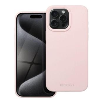 Roar Apple iPhone 15 Pro Max prémium szilikon tok velúr béléssel, világos rózsaszín kép