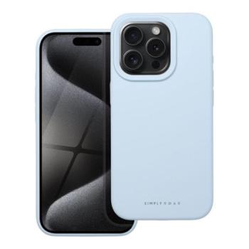 Roar Apple iPhone 15 Pro prémium szilikon tok velúr béléssel, világoskék kép