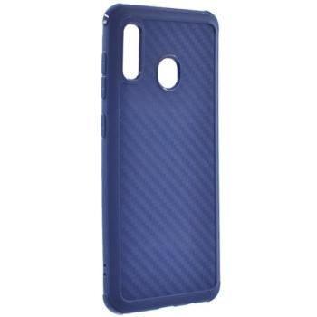 ROAR CARBON ARMOR szilikon telefonvédő (közepesen ütésálló, légpárnás sarok, karbon minta) KÉK Samsung Galaxy A20 (SM-A205F), Samsung Galaxy A30 (SM-A305F) kép