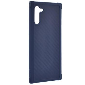 ROAR CARBON ARMOR szilikon telefonvédő (közepesen ütésálló, légpárnás sarok, karbon minta) KÉK Samsung Galaxy Note 10 (SM-N970F) kép