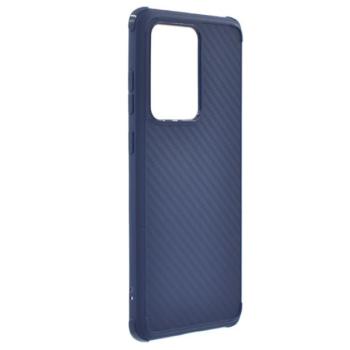 ROAR CARBON ARMOR szilikon telefonvédő (közepesen ütésálló, légpárnás sarok, karbon minta) KÉK Samsung Galaxy S20 Ultra (SM-G988F), Samsung Galaxy S20 Ultra 5G (SM-G988B) kép