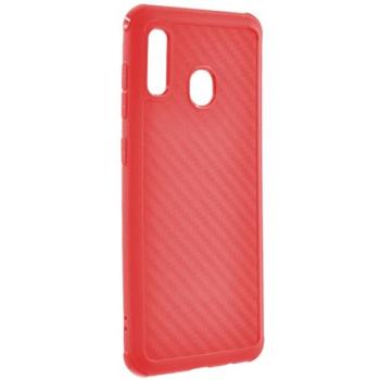 ROAR CARBON ARMOR szilikon telefonvédő (közepesen ütésálló, légpárnás sarok, karbon minta) PIROS Samsung Galaxy A20 (SM-A205F), Samsung Galaxy A30 (SM-A305F) kép