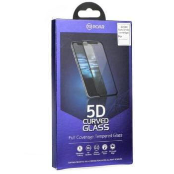 ROAR képernyővédő üveg (5D full glue, íves, teljes felületén tapad, tok barát, karcálló, 0.3 mm, 9H) FEKETE Xiaomi Redmi Note 8T kép