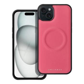 ROAR MAG MORNING szilikon telefonvédő (ECO bőr hatású, mikrofiber plüss belső, MagSafe) RÓZSASZÍN Apple iPhone 15 Plus kép