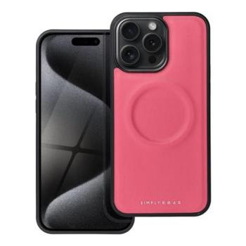 ROAR MAG MORNING szilikon telefonvédő (ECO bőr hatású, mikrofiber plüss belső, MagSafe) RÓZSASZÍN Apple iPhone 15 Pro Max kép