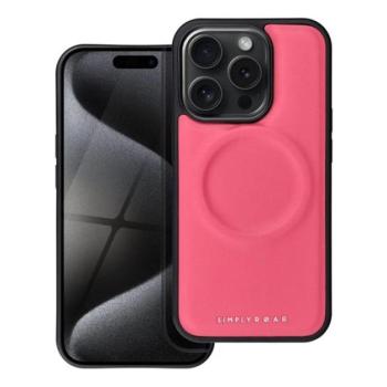 ROAR MAG MORNING szilikon telefonvédő (ECO bőr hatású, mikrofiber plüss belső, MagSafe) RÓZSASZÍN Apple iPhone 15 Pro kép