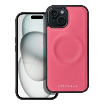 ROAR MAG MORNING szilikon telefonvédő (ECO bőr hatású, mikrofiber plüss belső, MagSafe) RÓZSASZÍN Apple iPhone 15 kép
