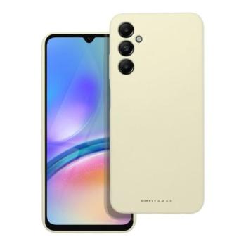 Roar Samsung Galaxy A05s prémium szilikon tok velúr béléssel, világossárga kép