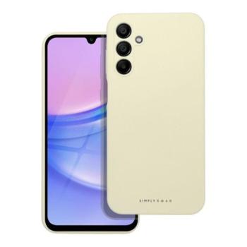 Roar Samsung Galaxy A15 4G / A15 5G prémium szilikon tok velúr béléssel, világossárga kép