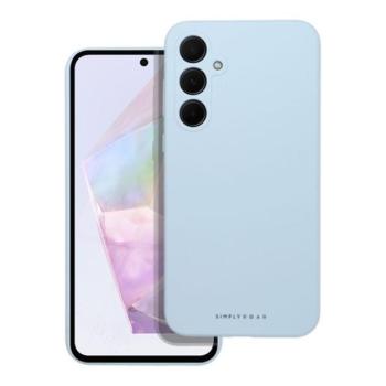 Roar Samsung Galaxy A35 5G prémium szilikon tok velúr béléssel, világoskék kép