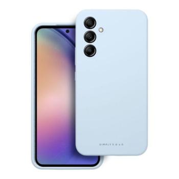 Roar Samsung Galaxy A54 5G prémium szilikon tok velúr béléssel, világoskék kép