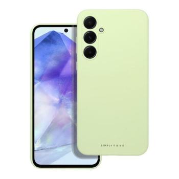Roar Samsung Galaxy A55 5G prémium szilikon tok velúr béléssel, világoszöld kép