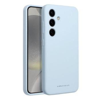 Roar Samsung Galaxy S24 5G prémium szilikon tok velúr béléssel, világoskék kép