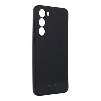 ROAR SPACE szilikon telefonvédő (matt, mikrofiber plüss karcolásmentesítő belső, prémium) FEKETE Samsung Galaxy S23 Plus (SM-S916) kép
