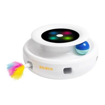Rojeco 2 az 1-ben interaktív macskajáték, fehér kép