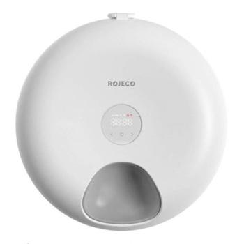 Rojeco automata kisállat etető, 6 adagos férőhellyel, 3600mAh, fehér kép