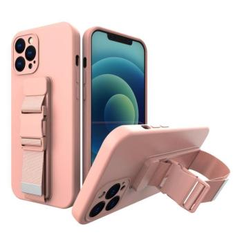 Rope Case Silicone Lanyard Cover Purse Lanyard Strap Samsung Galaxy A13 5G Pink tok kép