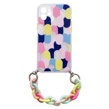 Rugalmas szilikon telefontok színes lánccal iPhone 13 Pro Multicolour (1) kép