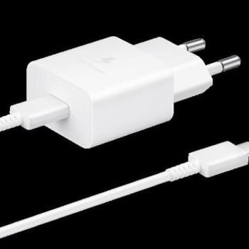 Sam hálózati adapter kábellel,15W PD USB-C,Fehér kép