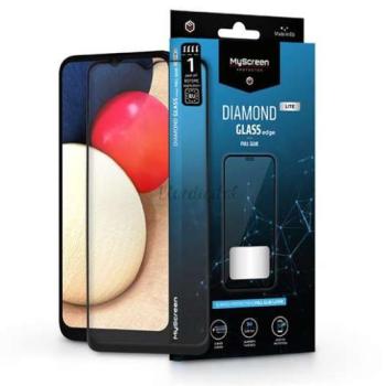 Samsung A025F Galaxy A02s/A02/M02/M02s edzett üveg képernyővédő fólia - MyScreenProtector Diamond Glass Lite Edge2.5D Full Glue - fekete kép