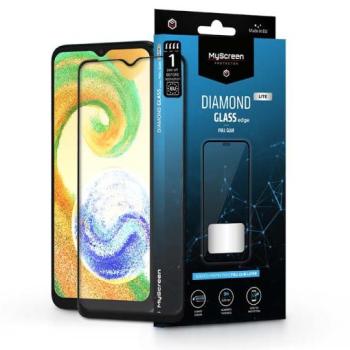 Samsung A047F Galaxy A04s edzett üveg képernyővédő fólia - MyScreen Protector Diamond Glass Lite Edge2.5D Full Glue - fekete kép