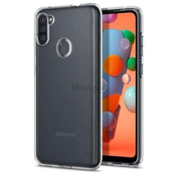 Samsung A115F Galaxy A11 ütésálló hátlap - Spigen Liquid Crystal - átlátszó kép