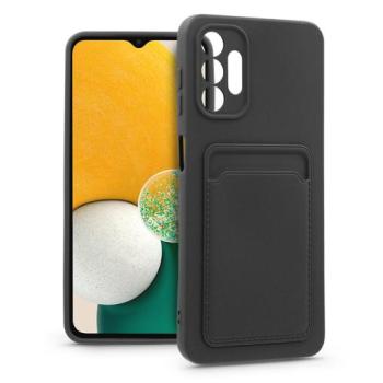 Samsung A136U Galaxy A13 5G/Galaxy A04s szilikon hátlap kártyatartóval - Card Case - fekete kép
