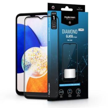Samsung A145 Galaxy A14 4G/Galaxy A14 5G edzett üveg képernyővédő fólia - MyScreen Protector Diamond Glass Lite Edge2.5D Full Glue - fekete kép