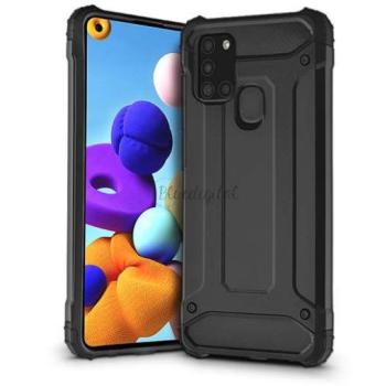 Samsung A217F Galaxy A21s ütésálló hátlap - Armor - fekete kép