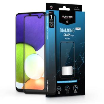 Samsung A225F Galaxy A22 4G/M225F Galaxy M22 4G edzett üveg képernyővédő fólia -MyScreen Protector Diamond Glass Lite Edge2.5D Full Glue - fekete kép