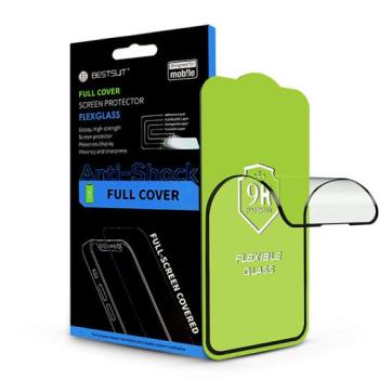 Samsung A225F Galaxy A22 4G rugalmas üveg képernyővédő fólia - Bestsuit Flexglass 3D Full Cover - fekete kép