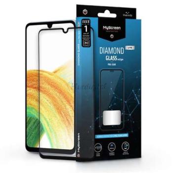 Samsung A336B Galaxy A33 5G edzett üveg képernyővédő fólia - MyScreen Protector Diamond Glass Lite Edge2.5D Full Glue - fekete kép