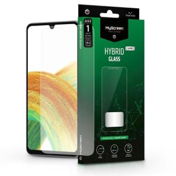 Samsung A336B Galaxy A33 5G rugalmas üveg képernyővédő fólia - MyScreen Protector Hybrid Glass Lite - átlátszó kép