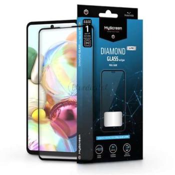 Samsung A715F Galaxy A71/M515F Galaxy M51 edzett üveg képernyővédő fólia - MyScreen Protector Diamond Glass Lite Edge2.5D Full Glue - fekete kép