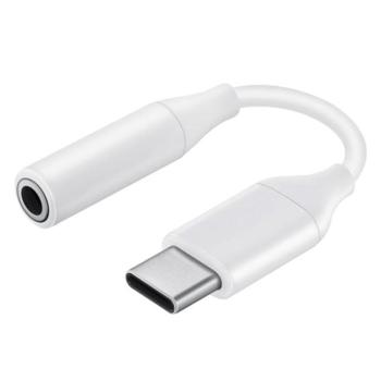 SAMSUNG adapter kábel (3.5mm jack aljzat - Type-C) FEHÉR Asus Zenfone 3 5.5 (ZE552KL), Honor 8, Sony Xperia X Compact (F5321), Sony Xperia XZ (F8331), LG V20 (H990), Huawei Nova, Blackberry DTEK60, kép