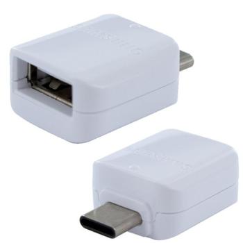 SAMSUNG adapter (USB - Type-C, adatátvitel, OTG) FEHÉR Asus Zenfone 3 5.5 (ZE552KL), Honor 8, Sony Xperia X Compact (F5321), Sony Xperia XZ (F8331), Asus Zenfone 3 Deluxe (ZS570KL), Asus Zenfone 3 5 kép