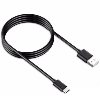 SAMSUNG adatkábel és töltő (USB - Type-C, gyorstöltés támogatás, 100cm) FEKETE Asus Zenfone 3 5.5 (ZE552KL), Honor 8, Sony Xperia X Compact (F5321), Sony Xperia XZ (F8331), LG V20 (H990), Huaw kép