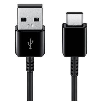 SAMSUNG adatkábel és töltő (USB - Type-C, gyorstöltés támogatás, 150cm) FEKETE Asus Zenfone 3 5.5 (ZE552KL), Honor 8, Sony Xperia X Compact (F5321), Sony Xperia XZ (F8331), LG V20 (H990), Huaw kép