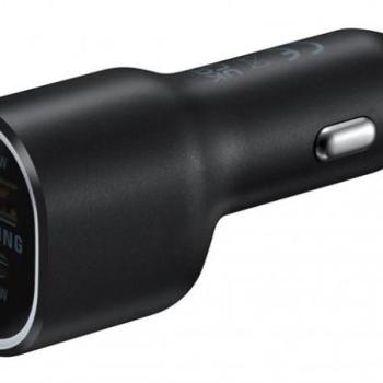 Samsung autós töltő USB A (15W) USB C (25W),Fekete kép