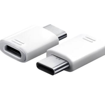 Samsung EE-GN930 USB-C - microUSB-A adapter, fehér, ECO csomagolásban kép