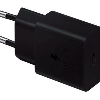 Samsung EP-T2510XBEGEU hálózati töltő USB-AUSB-C + USB-C kábel, 25W, 3A, fekete kép