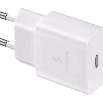 Samsung EP-T2510XWEGEU hálózati töltő USB-AUSB-C + USB-C kábel, 25W, 3A, fehér kép