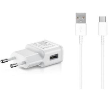 Samsung EP-TA200EWE 15W hálózati töltőadapter + EP-DR140AWE USB-C adatkábel, fehér (eco csomagolásban) kép