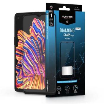 Samsung G736U Galaxy Xcover 6 Pro edzett üveg képernyővédő fólia - MyScreen Protector Diamond Glass Lite Edge2.5D Full Glue - fekete kép