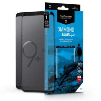 Samsung G965F Galaxy S9 Plus edzett üveg képernyővédő fólia ívelt kijelzőhöz - MyScreen Protector Diamond Glass Edge3D - fekete kép