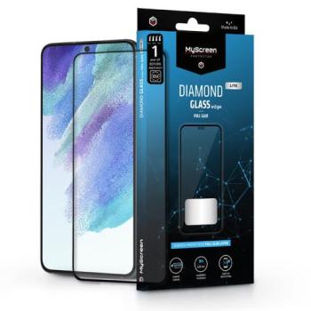 Samsung G990B Galaxy S21 FE 5G edzett üveg képernyővédő fólia - MyScreen Protector Diamond Glass Lite Edge2.5D Full Glue - fekete kép