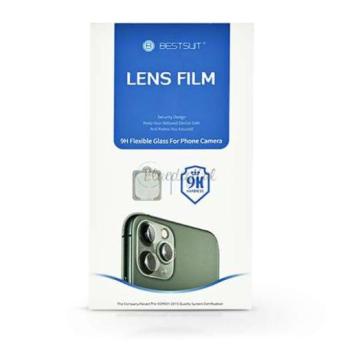 Samsung G996F Galaxy S21+ lencsevédő rugalmas edzett üveg - Bestsuit 9H FlexibleGlass for Phone Camera - átlátszó kép