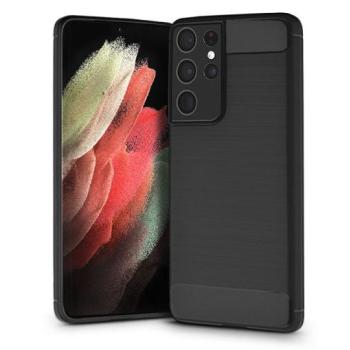 Samsung G998F Galaxy S21 Ultra szilikon hátlap - Carbon - fekete kép