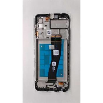 Samsung Galaxy A02s (EU) kompatibilis LCD modul kerettel, OEM jellegű, fekete kép